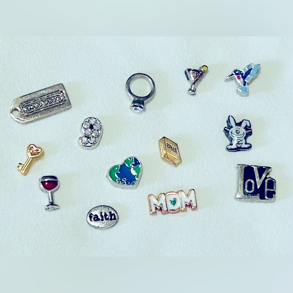 12 Origami Owl Charms & FREE Living Locket Bracelet